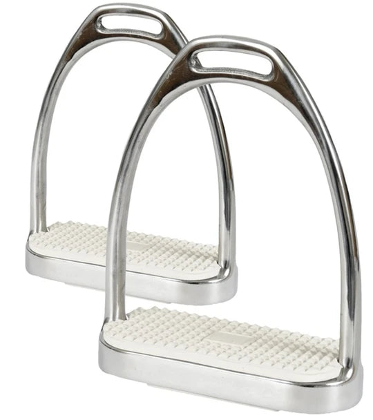 Stainless Steel Fillis Stirrups with White- Assorted Sizes