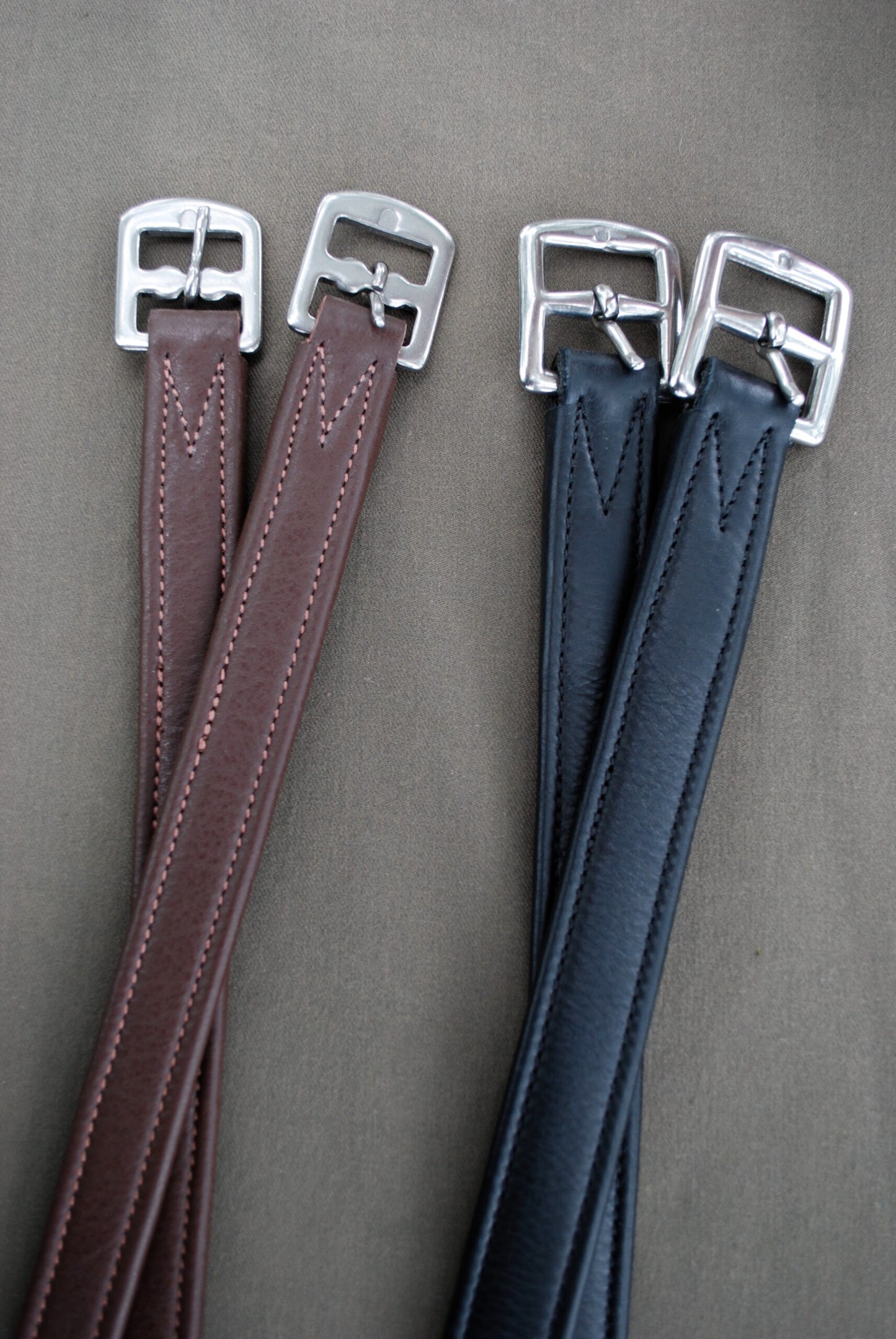 KL Select Red Barn Calf Lined Leathers - 7/8" Brown