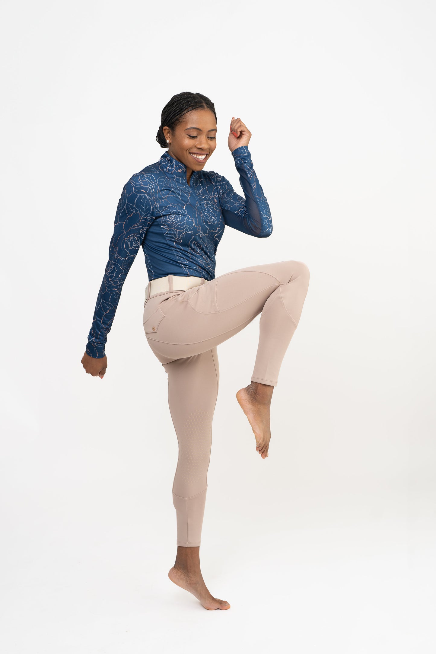 Beige Mid-Weight Winter Knee Patch Breeches - Riders Choice Supply Co