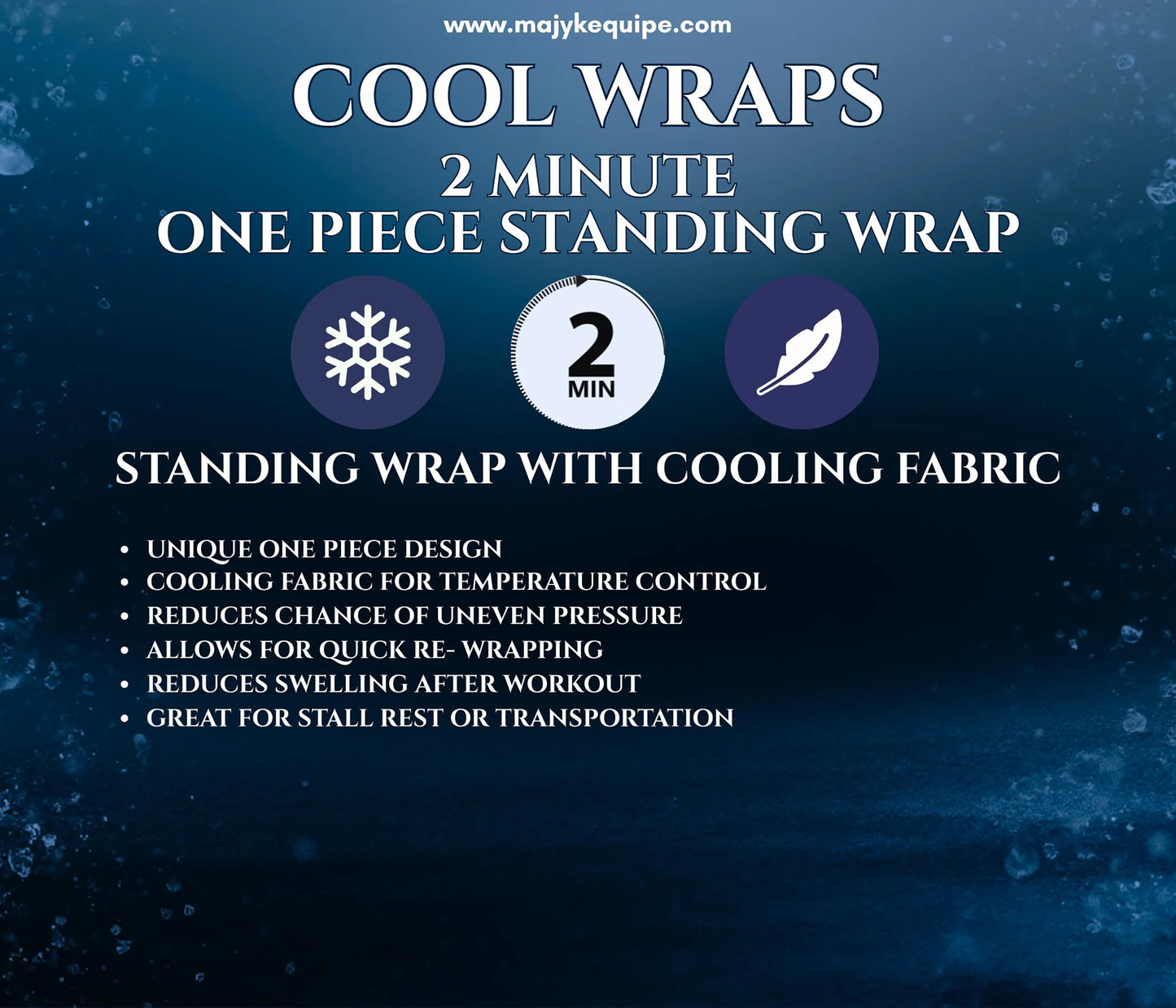 MAJYK EQUIPE Cool Quick Standing Wraps (pack of 2)
