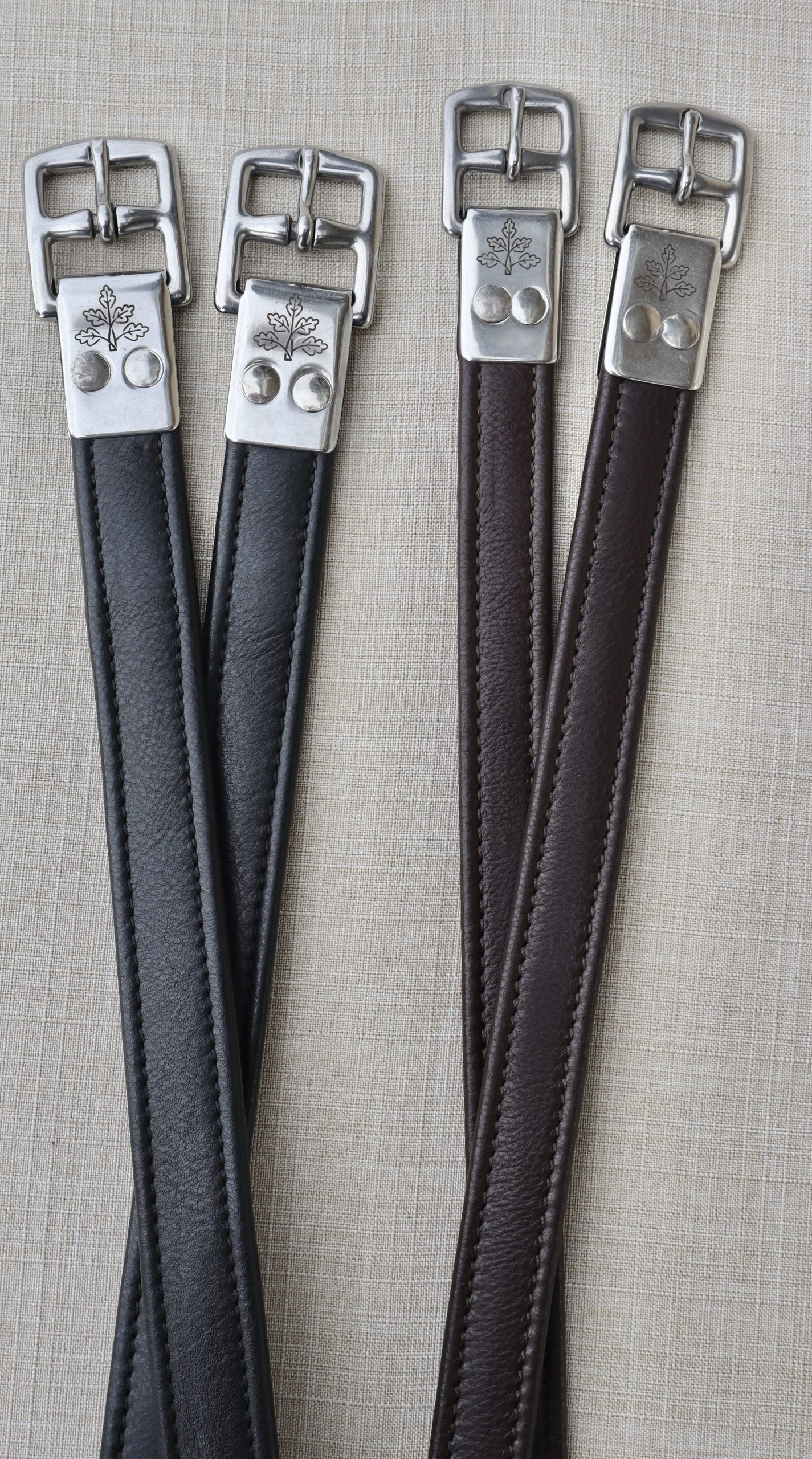 KL Select Black Oak Calf Lined Leathers - 7/8" Brown
