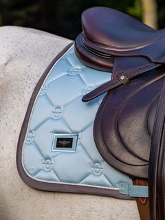 Equestrian Stockholm Jump Saddle Pad Ice Blue - Full