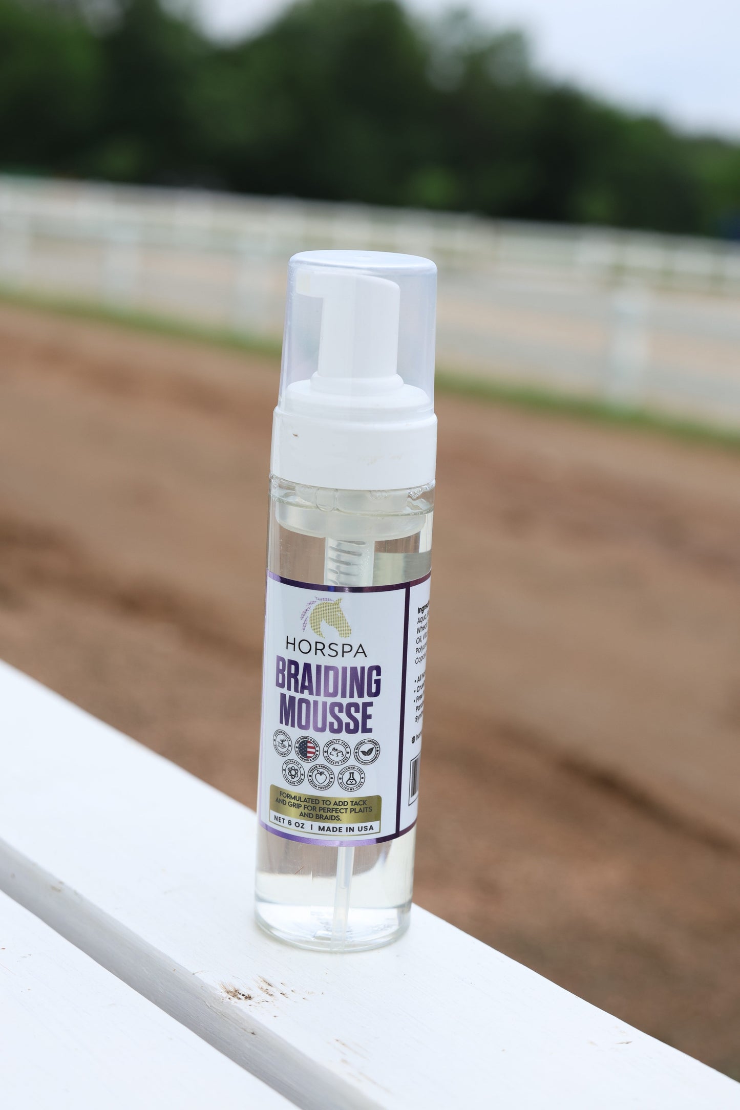 Braiding Mousse 6 oz clear bottle