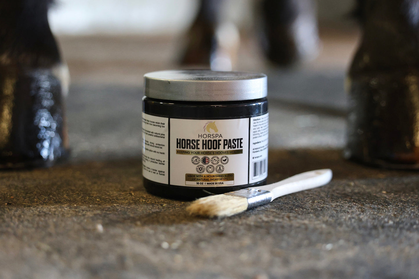 Horse Hoof PASTE & brush applicator 16 oz