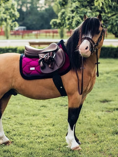 Equestrian Stockholm Jump Saddle Pad Faded Fuchsia - Full