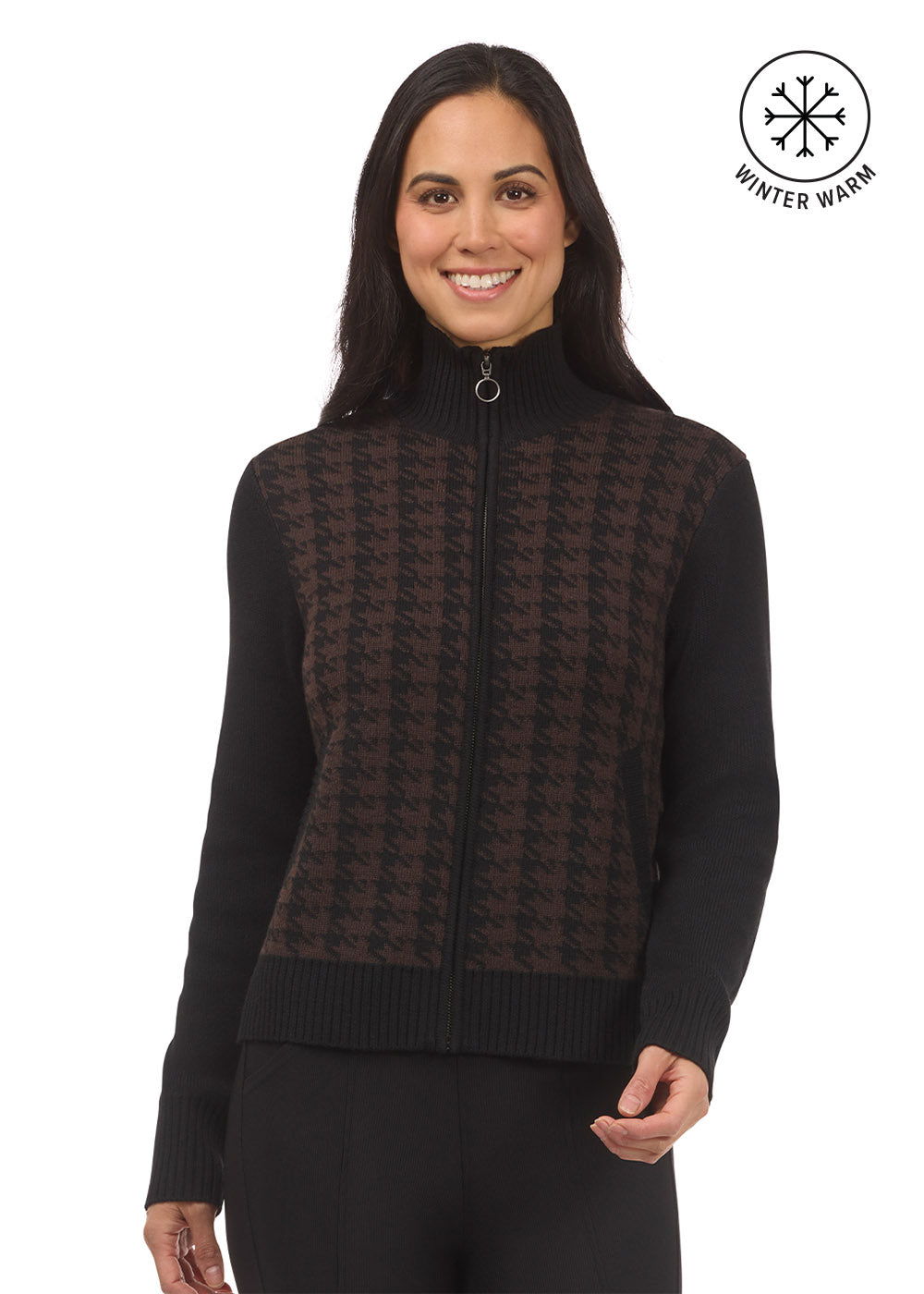 Kerrits Equestrian Apparel Houndstooth Full Zip Sweater - Riders Choice Supply Co