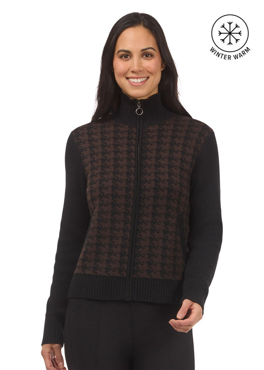 Kerrits Equestrian Apparel Houndstooth Full Zip Sweater - Riders Choice Supply Co