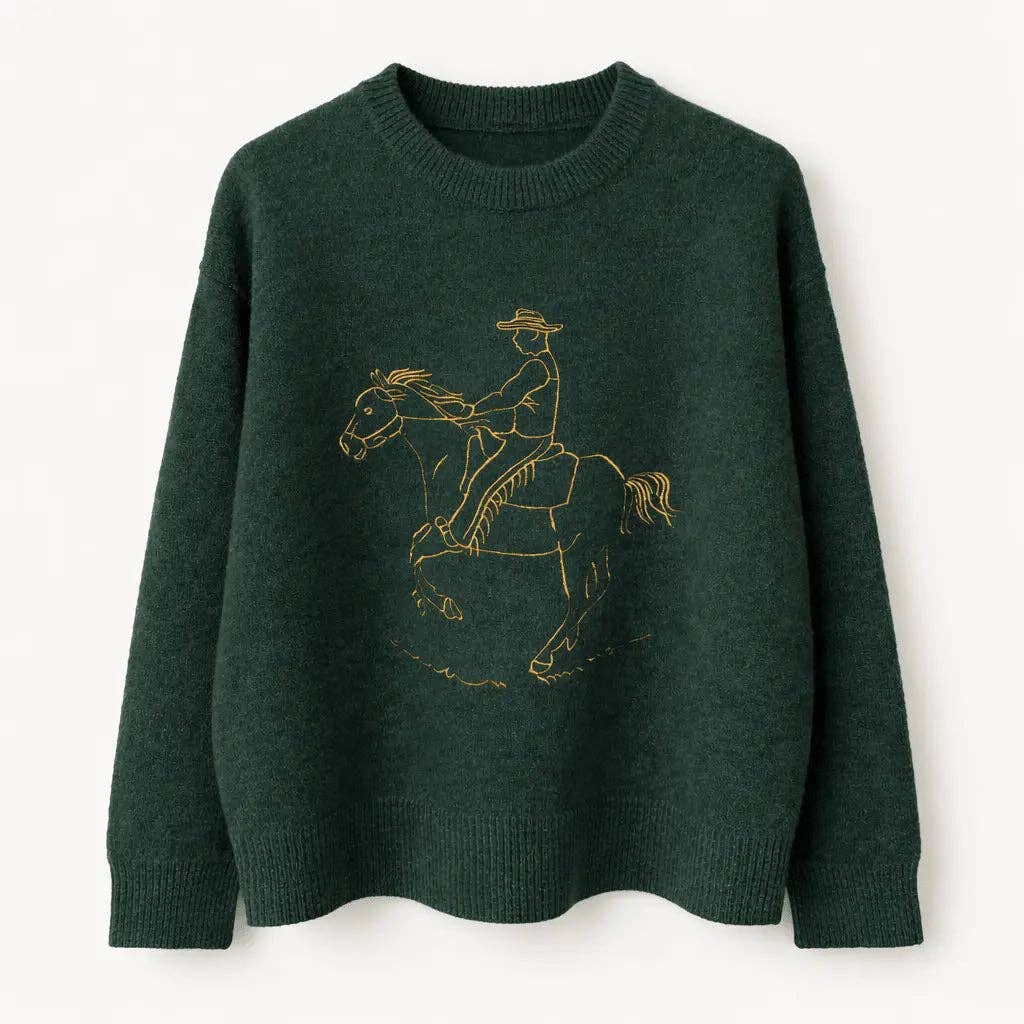 Bridle Up Rider Sweater (Green)