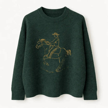 Bridle Up Rider Sweater (Green)