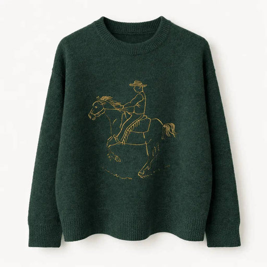 Bridle Up Rider Sweater (Green)