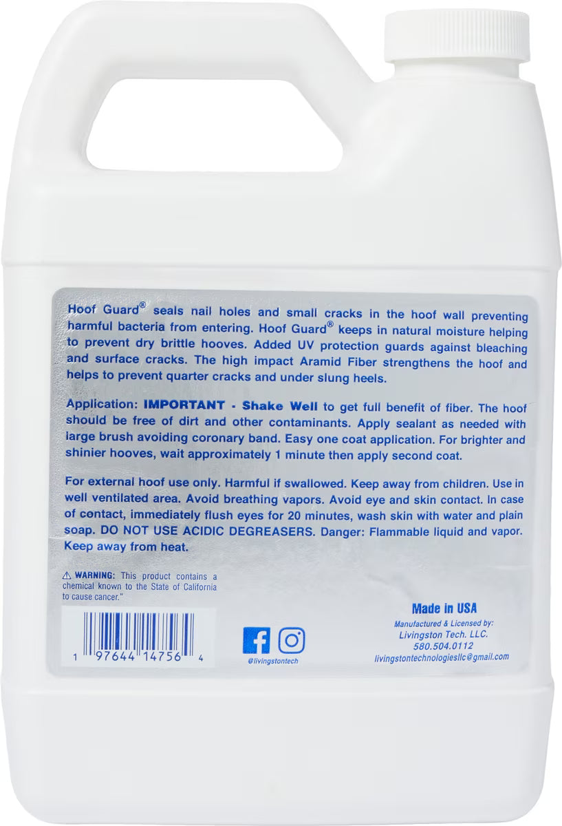 Livingston Tech Hoof Guard Sealant Liquid Horse Supplement, 32-fl oz bottle