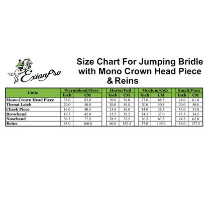 Replacement Noseband of ExionPro 'Phoenix' Convertible Jumping Bridle with Removable Flash