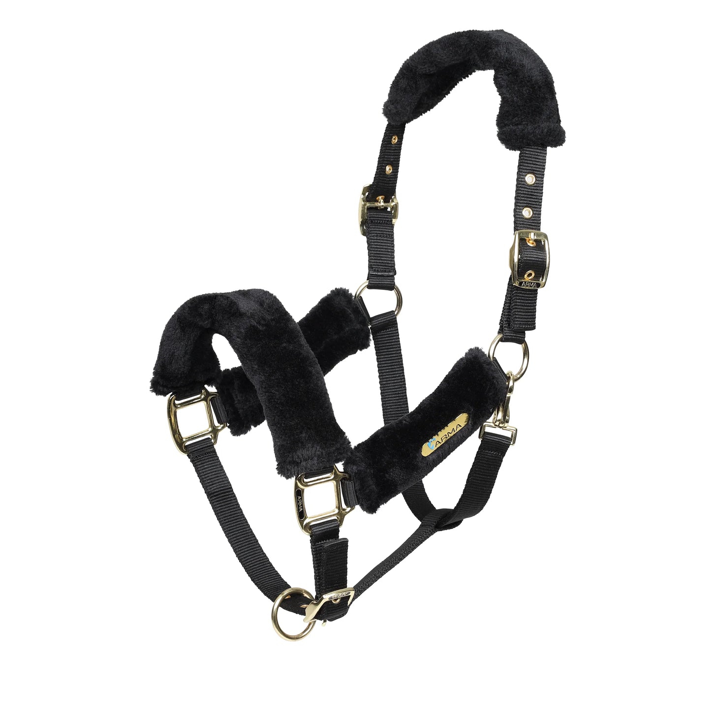 ARMA Fleece Headcollar Full Size- Black - Riders Choice Supply Co