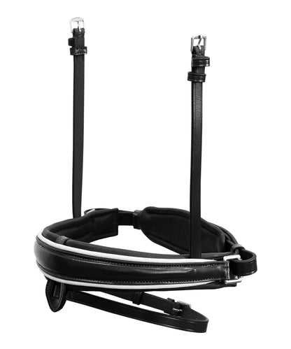 Exion 'Vega' White Piping Dressage Bridle with Reins
