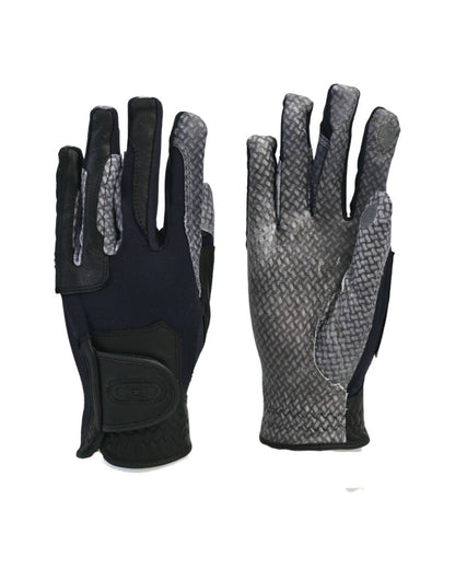 Oil-Tac Copper Tech™️ Leather Premium Riding Glove in Black - Riders Choice Supply Co