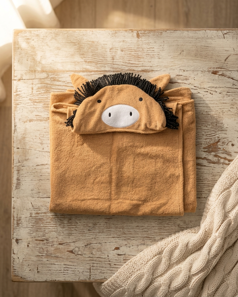 Honey Pony Organic Cotton Hooded Towel