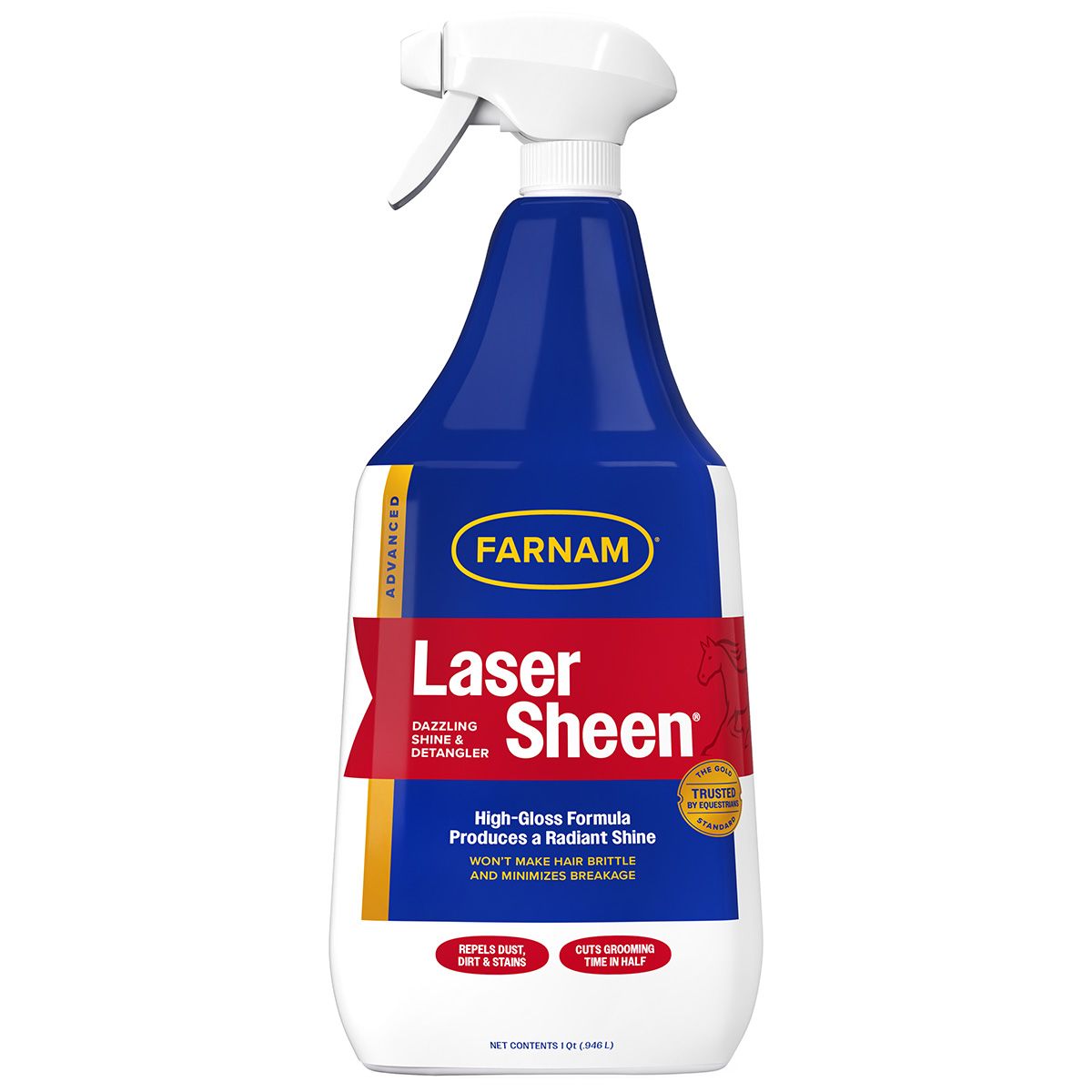 Farnam Laser Sheen Dazzling Shine and Detangler - Spray, 32 fl oz