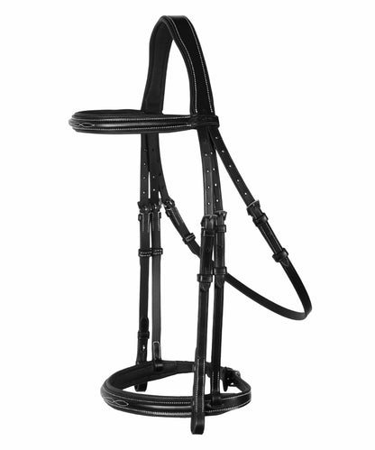 ExionPro 'Hercules' Thin Noseband Padded Hunter Bridle with Reins