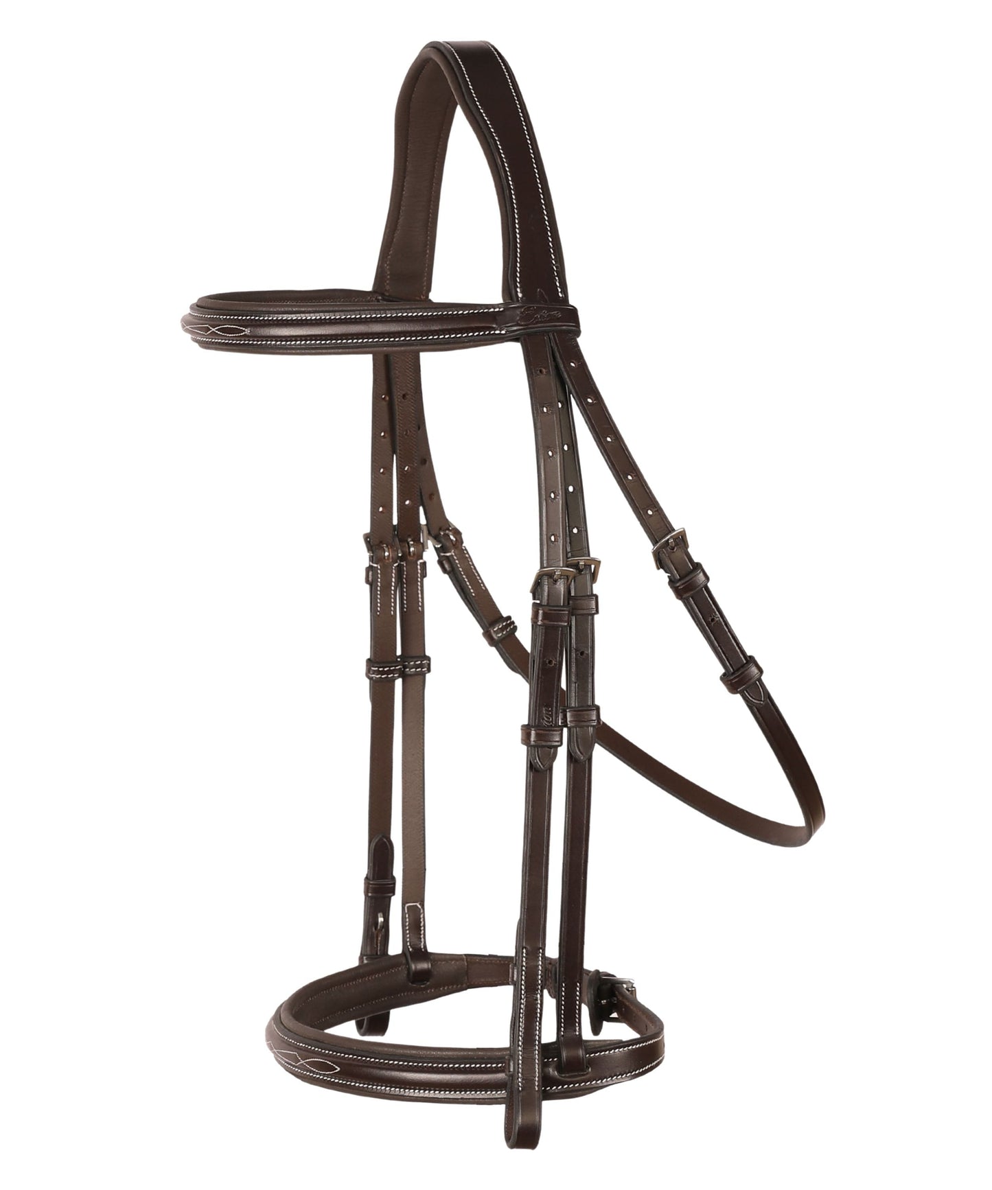 ExionPro 'Hercules' Thin Noseband Padded Hunter Bridle with Reins