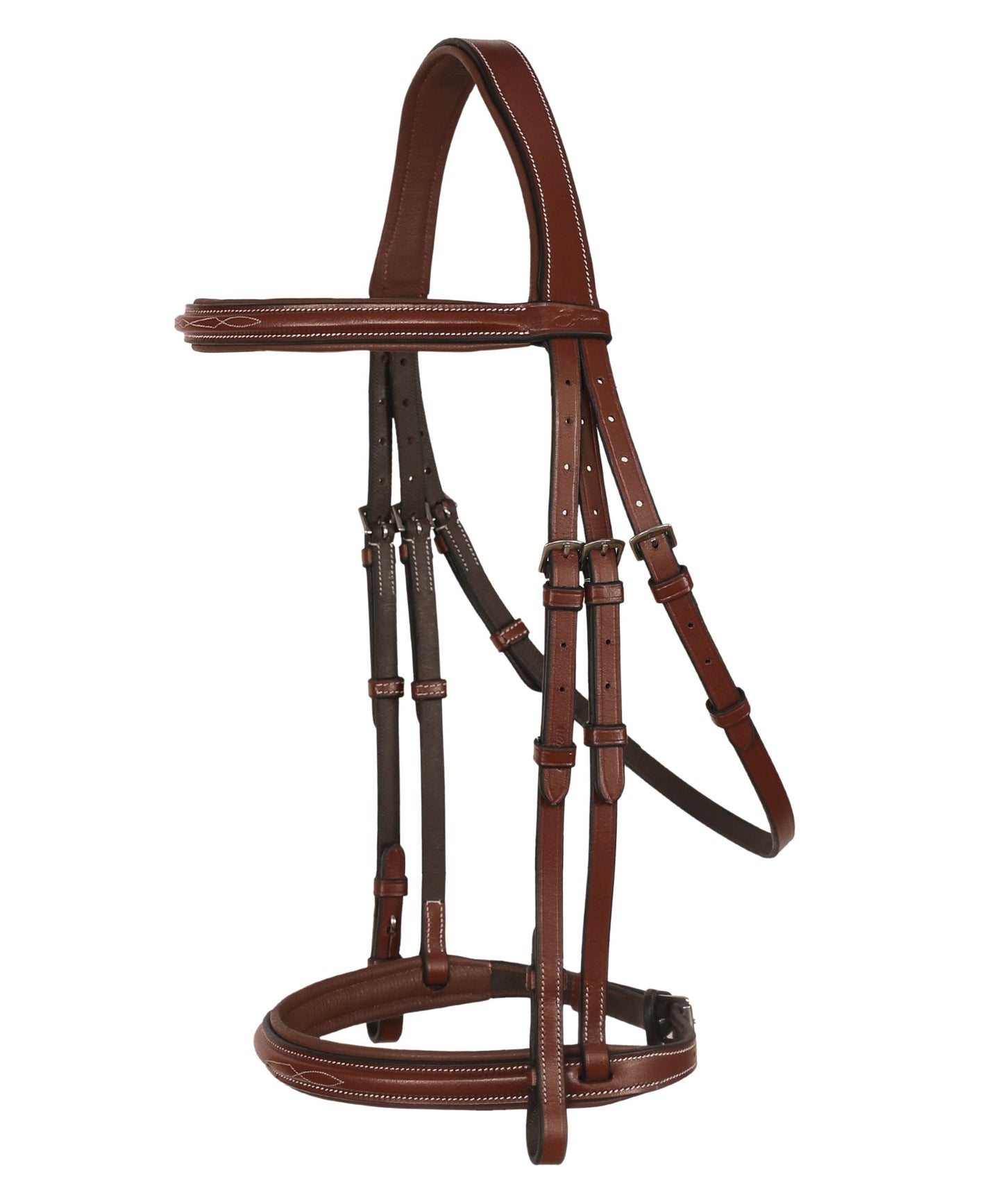 ExionPro 'Hercules' Thin Noseband Padded Hunter Bridle with Reins
