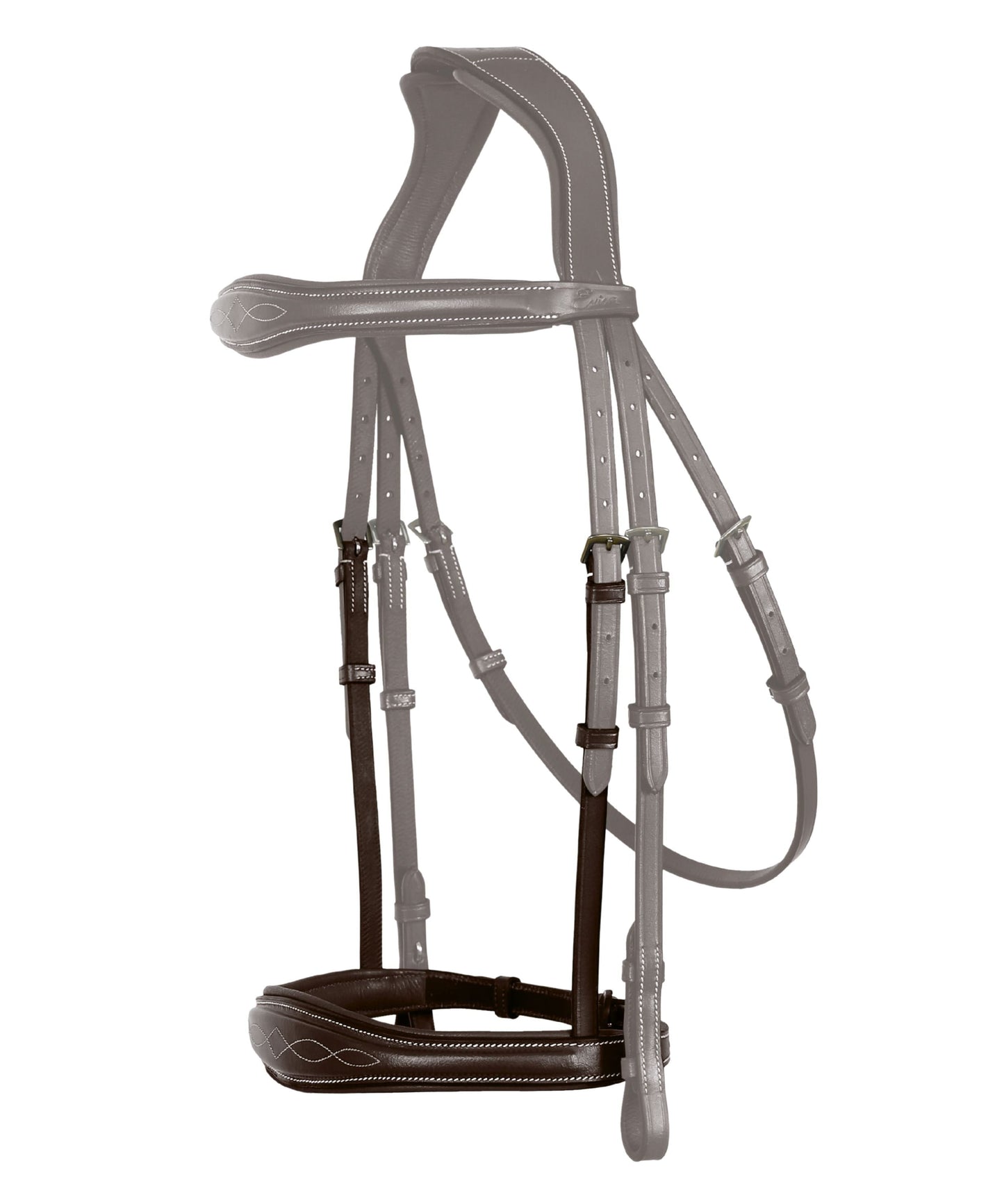 Replacement Noseband of ExionPro 'Perseus' Anatomical Jumping Bridle without Flash