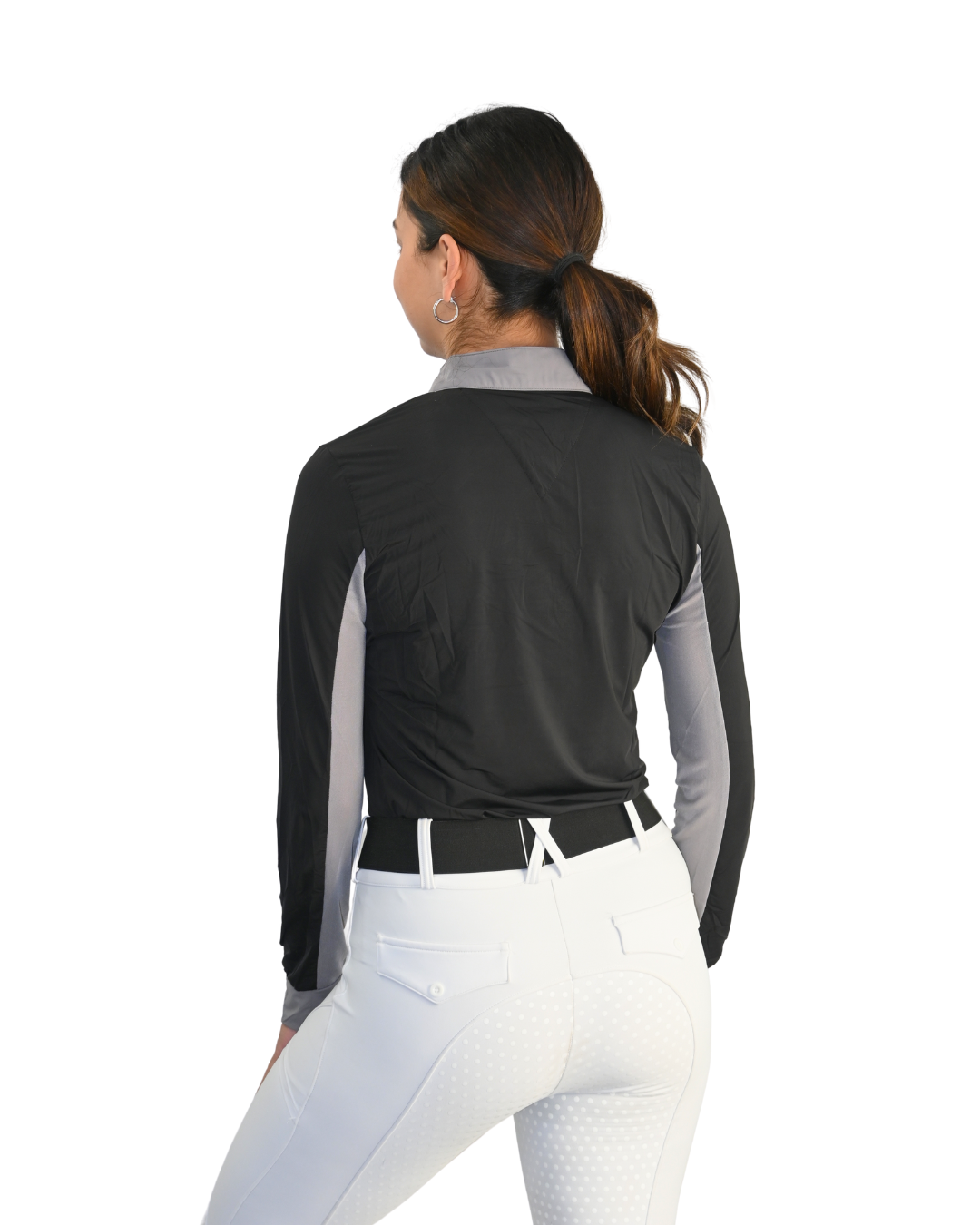 Cool and Comfortable Black Sun Shirt with Glitter Bars - Riders Choice Supply Co