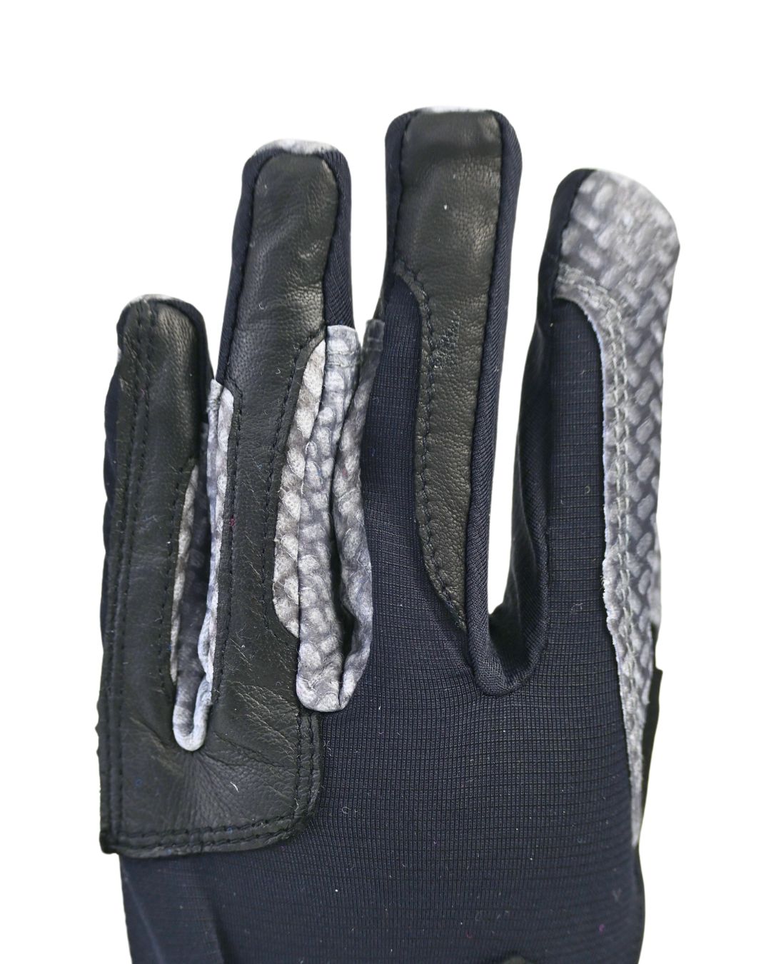 Oil-Tac Copper Tech™️ Leather Premium Riding Glove in Black - Riders Choice Supply Co