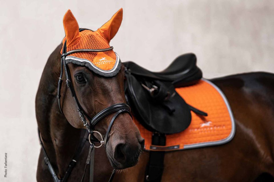 Schockemohle Sports Neo Star Fly Veil and Saddle Pad - Full Size Only