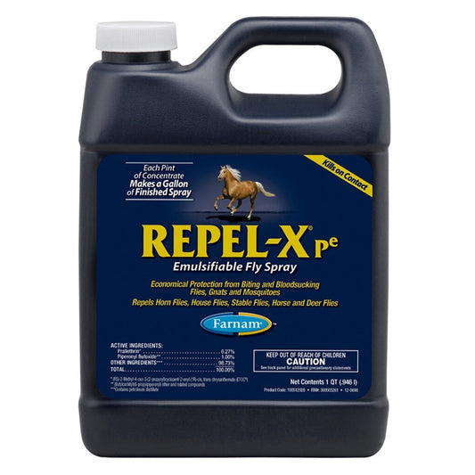 Farnam Repel-X PE Concentrated Fly Spray for Horses - 1 qt
