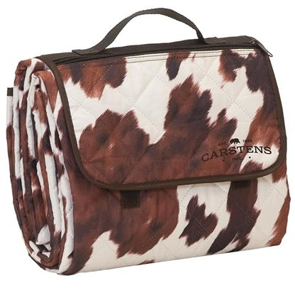 CARSTENS, INC Waterproof Picnic Blanket 60"x80", Cowhide - Riders Choice Supply Co