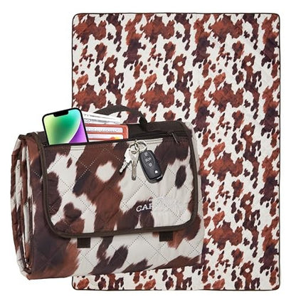 CARSTENS, INC Waterproof Picnic Blanket 60"x80", Cowhide - Riders Choice Supply Co