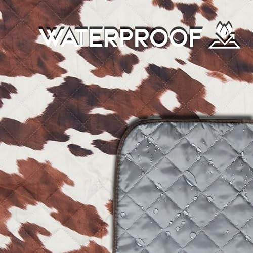 CARSTENS, INC Waterproof Picnic Blanket 60"x80", Cowhide - Riders Choice Supply Co