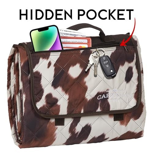 CARSTENS, INC Waterproof Picnic Blanket 60"x80", Cowhide - Riders Choice Supply Co