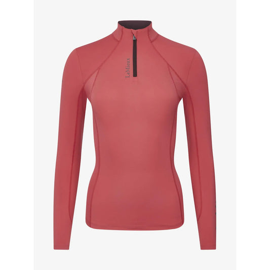 LeMieux Women's Classic Long Sleeve Riding Shirt Base Layer - Cranberry - US 8 - Riders Choice Supply Co