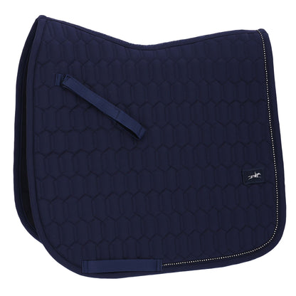 Schockemohle Sports Crystal Energy Dressage Saddle Pad - Black, Navy, White