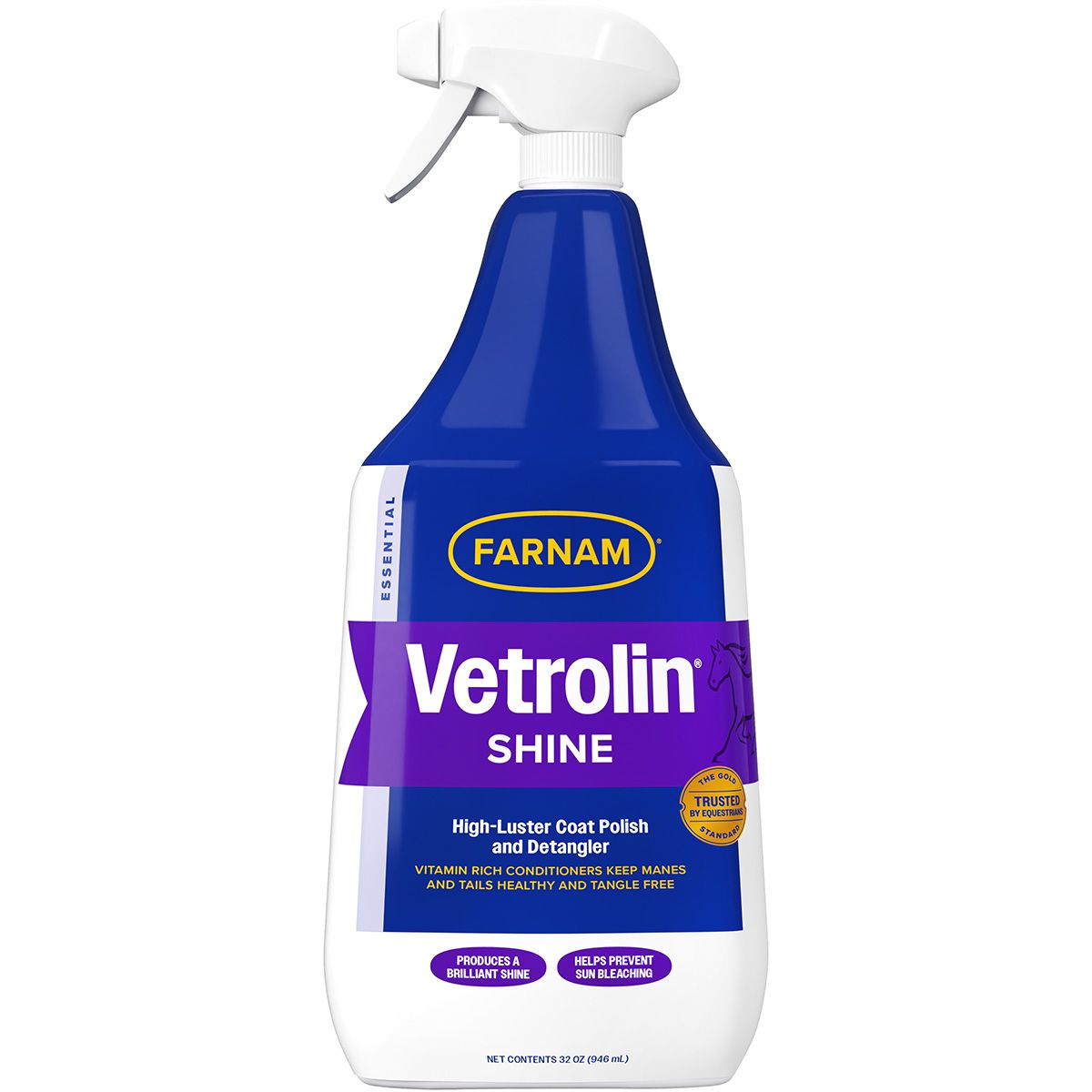 Farnam Vetrolin Shine Spray for Horses - 32 fl oz spray - Riders Choice Supply Co