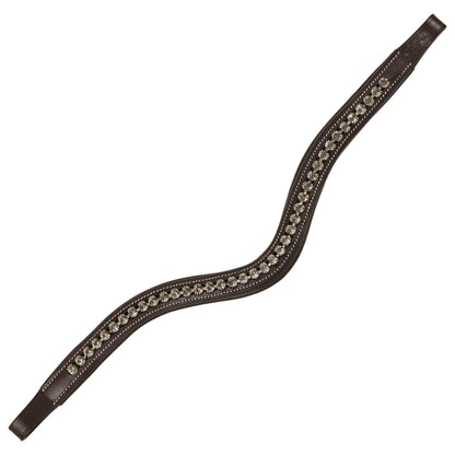ExionPro Ornamental & Designer Black Diamond Crystal Browband
