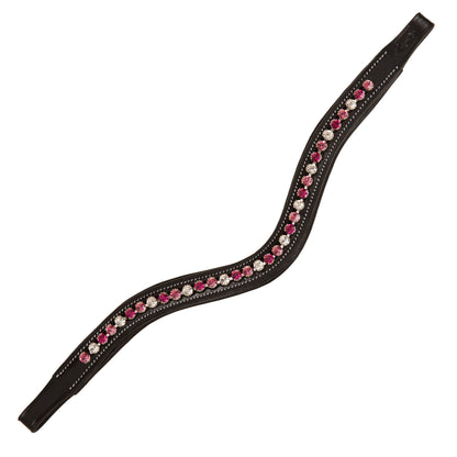 ExionPro Designer Clear, Light Rose & Fuchsia linked Crystal Browband