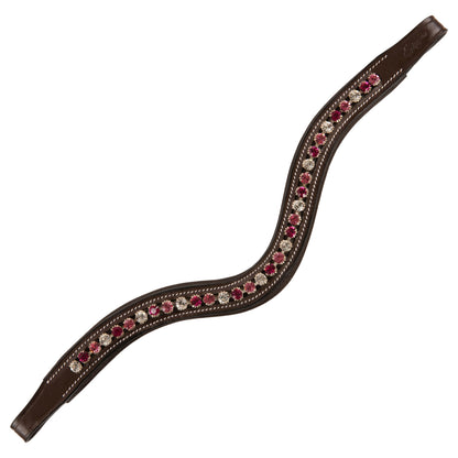 ExionPro Designer Clear, Light Rose & Fuchsia linked Crystal Browband