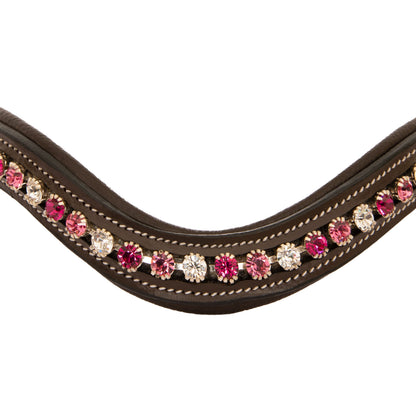 ExionPro Designer Clear, Light Rose & Fuchsia linked Crystal Browband