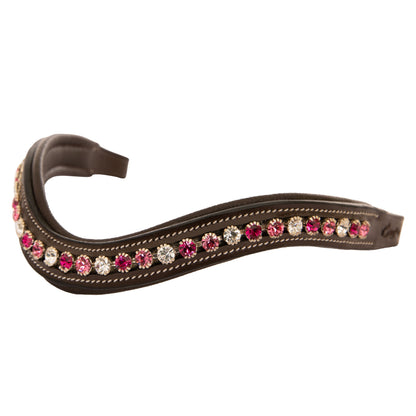 ExionPro Designer Clear, Light Rose & Fuchsia linked Crystal Browband