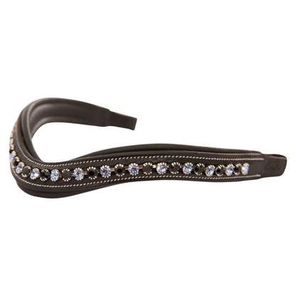 ExionPro Designer Black & Turquoise Blue Crystal Browband