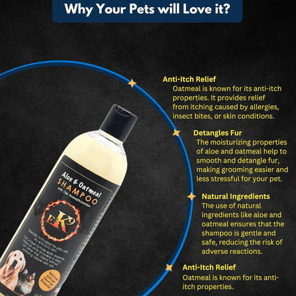 E3 K9 Aloe & Oatmeal Shampoo - 16 fl oz