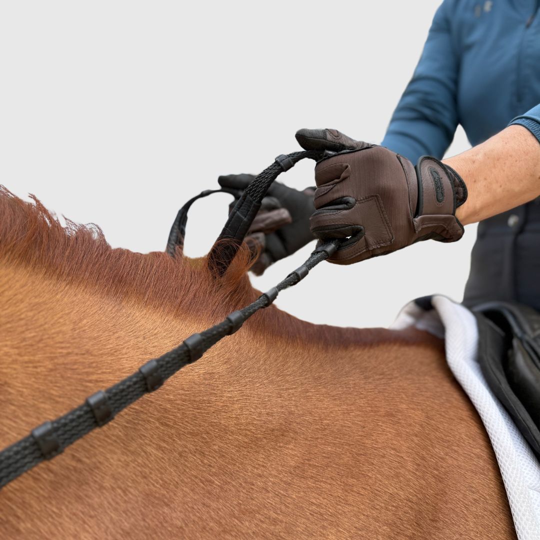Sure Grip Rubber Rein with 1" Hand Stop - Riders Choice Supply Co
