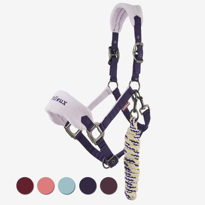 LeMieux Mini Vogue Halter and Lead for Mini Horse - Damson