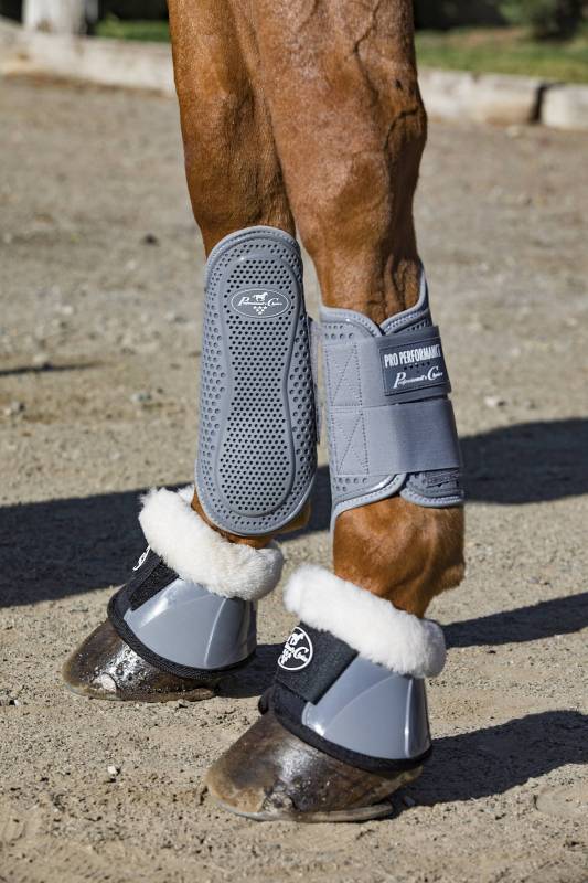 Professionals Choice Hybrid Splint Boots Medium Charcoal Waterproof - Riders Choice Supply Co