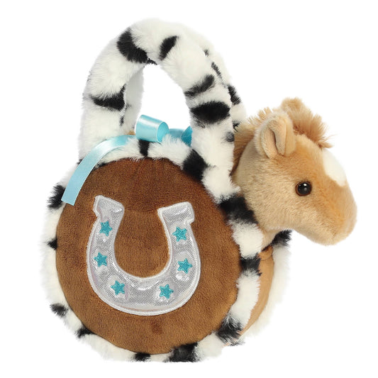7" Horse in Brown Horseshoe Purse