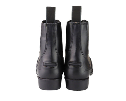 Children's Zip Up Synthetic Paddock Boots: Black / 2 - Riders Choice Supply Co