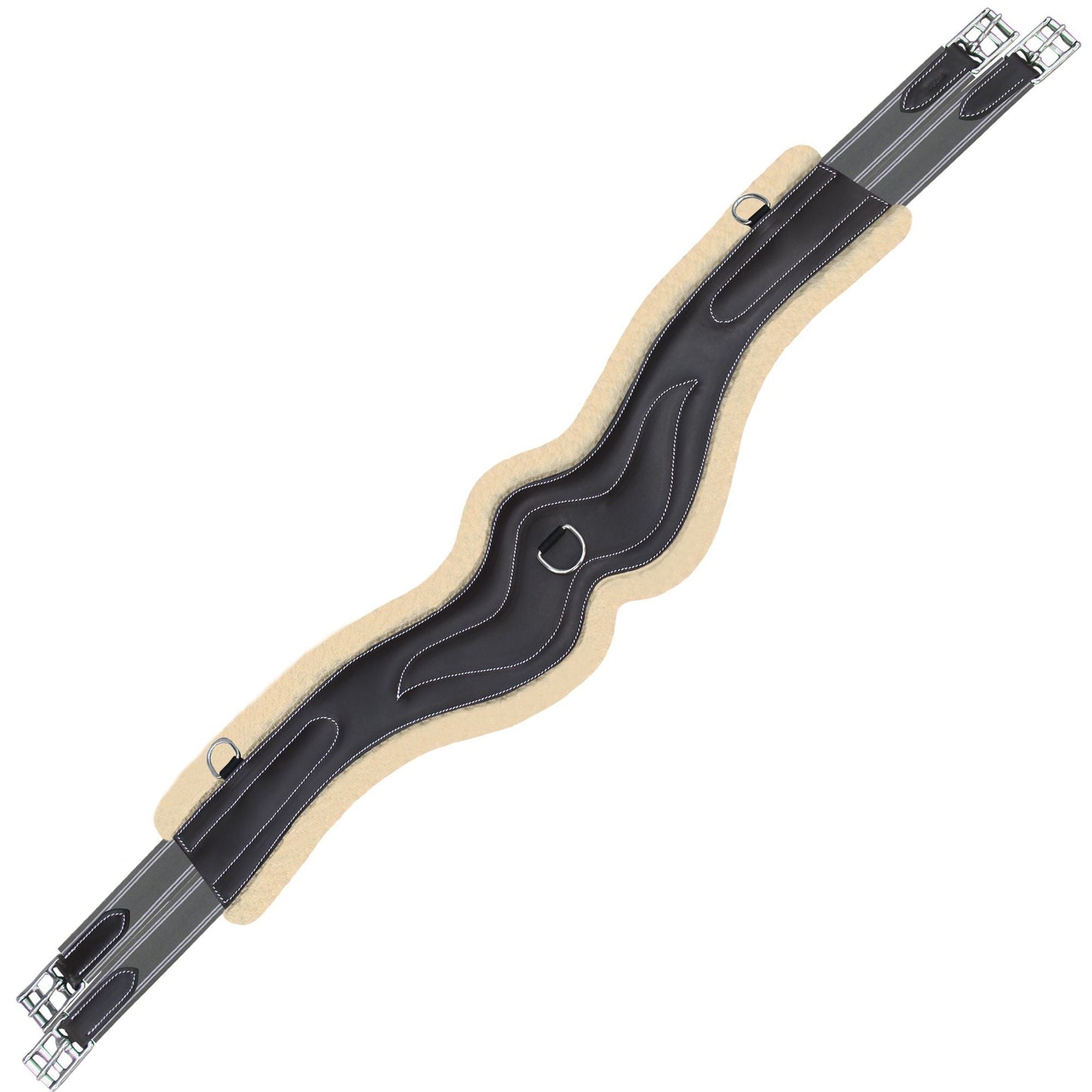 ExionPro 'AdaptLine' Wave Girth - Grey Elastic with White Lines