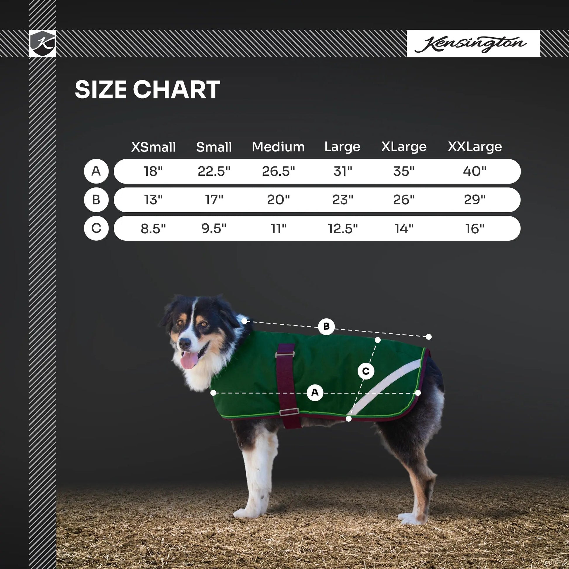 Winter Dog Coat - 180G Medium Weight - Waterproof & Breathable - Riders Choice Supply Co